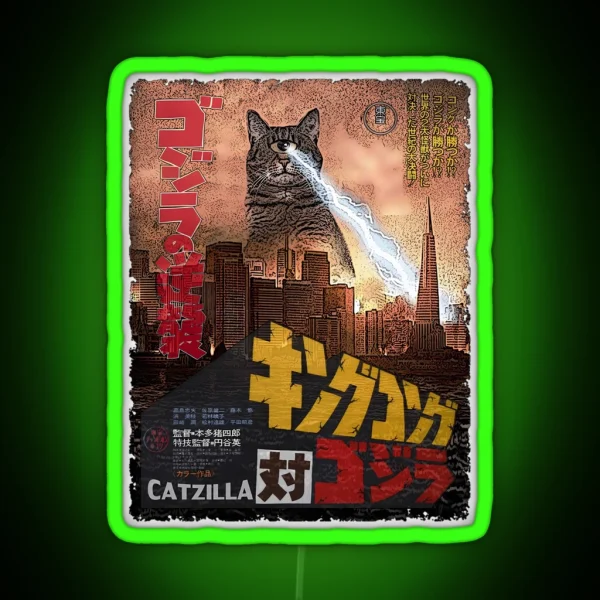Catzilla Movie RGB Neon Sign