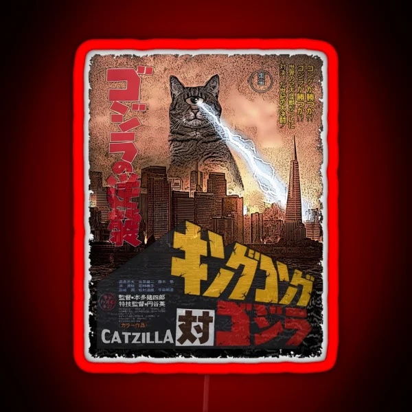 Catzilla Movie RGB Neon Sign