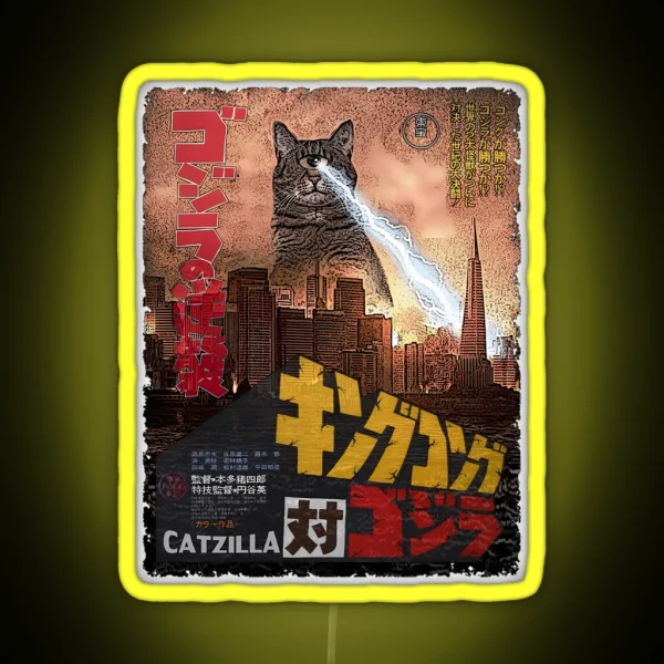Catzilla Movie RGB Neon Sign