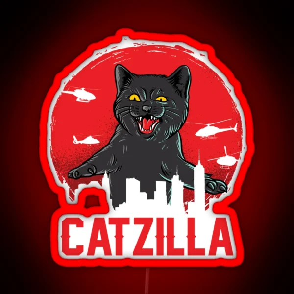 Catzilla Perfect Gift RGB Neon Sign