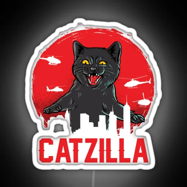Catzilla Perfect Gift RGB Neon Sign