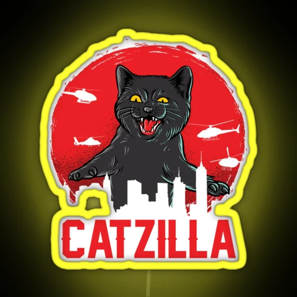 Catzilla Perfect Gift RGB Neon Sign