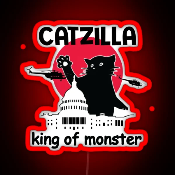 Catzilla Perfect Gift RGB Neon Sign
