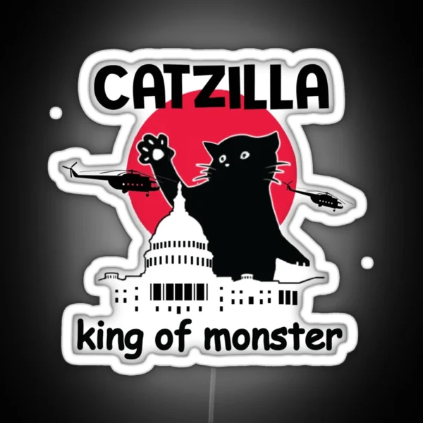 Catzilla Perfect Gift RGB Neon Sign