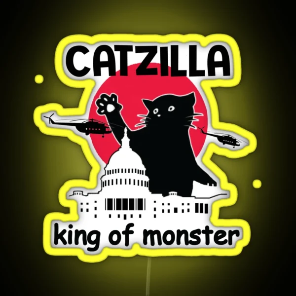 Catzilla Perfect Gift RGB Neon Sign
