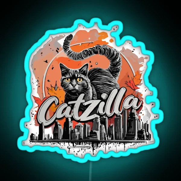 Catzilla Premium Design RGB Neon Sign