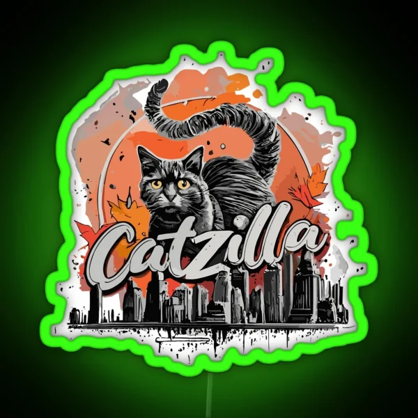 Catzilla Premium Design RGB Neon Sign