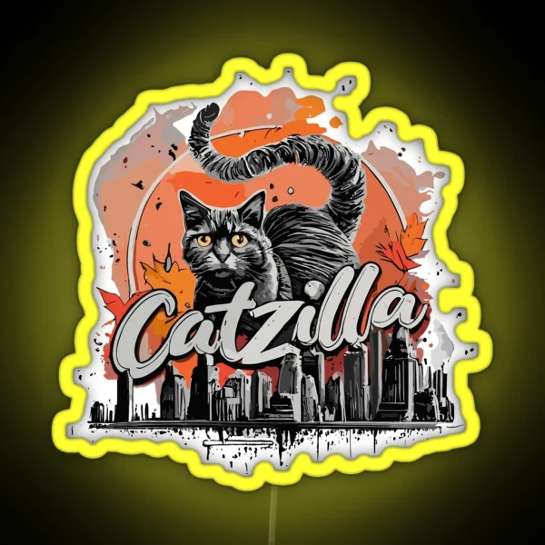 Catzilla Premium Design RGB Neon Sign