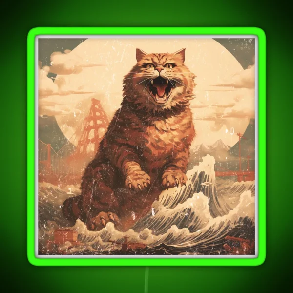 Catzilla Vintage RGB Neon Sign