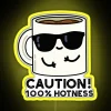 Caution 100 Hotness Funny Coffee Puns RGB Neon Sign - Image 5