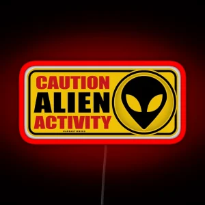Caution Alien Activity Signal RGB Neon Sign