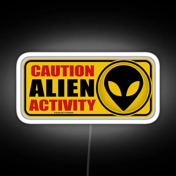 Caution Alien Activity Signal RGB Neon Sign