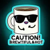 Caution Brewtiful And Hot Funny Coffee Puns RGB Neon Sign - Image 3
