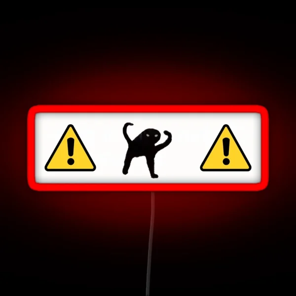Caution Cat Obscure Bumper Led RGB Neon Sign