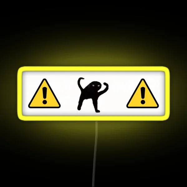 Caution Cat Obscure Bumper Led RGB Neon Sign