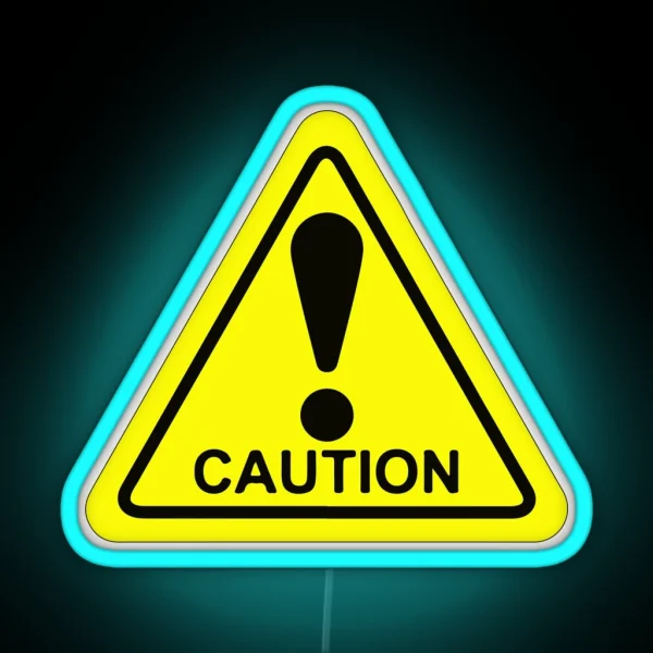 Caution Cool Motorcycle Or Funny Helmet Led And Bikers Gifts RGB Neon Sign