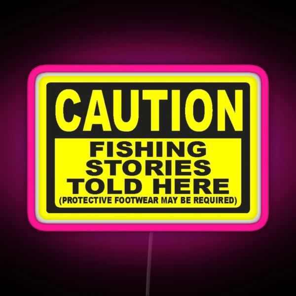 CAUTION FISHING Led RGB Neon Sign