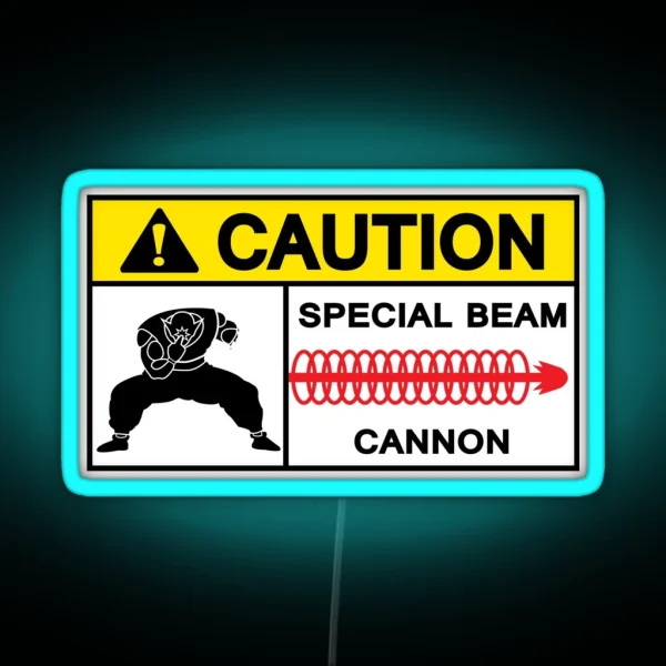 CAUTION SPECIAL BEAM CANNON RGB Neon Sign