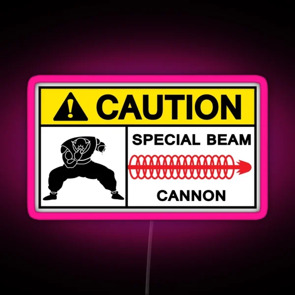 CAUTION SPECIAL BEAM CANNON RGB Neon Sign