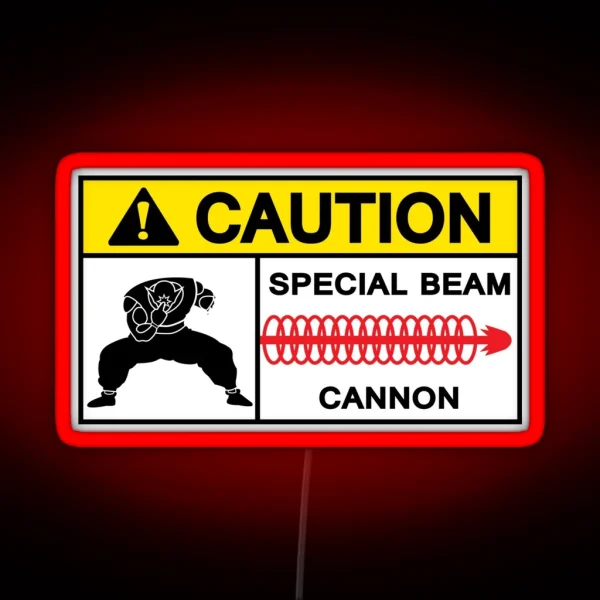 CAUTION SPECIAL BEAM CANNON RGB Neon Sign