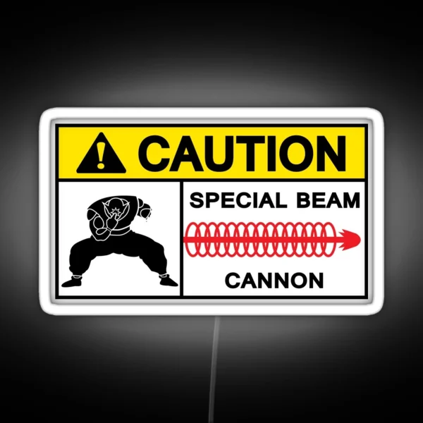 CAUTION SPECIAL BEAM CANNON RGB Neon Sign