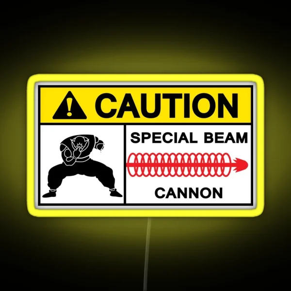 CAUTION SPECIAL BEAM CANNON RGB Neon Sign