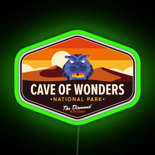 Cave Of Wonders National Park The Diamond In The Rough RGB Neon Sign