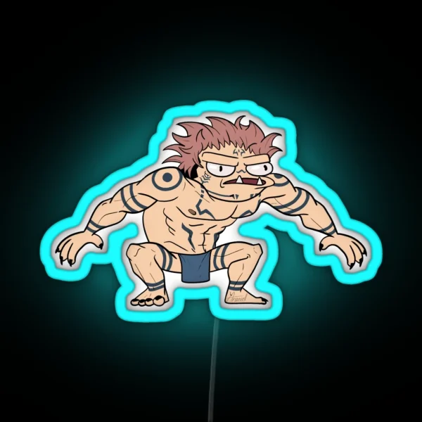 Caveman Sukuna RGB Neon Sign