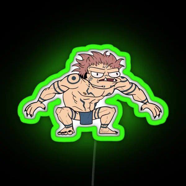 Caveman Sukuna RGB Neon Sign
