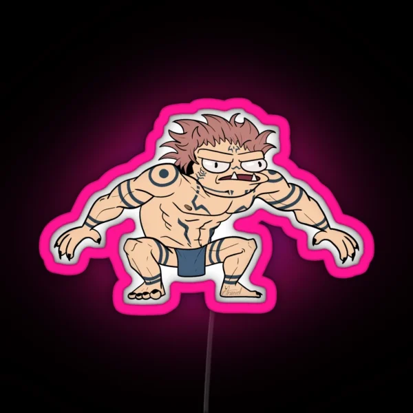Caveman Sukuna RGB Neon Sign