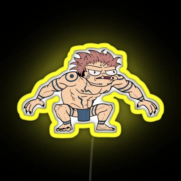 Caveman Sukuna RGB Neon Sign