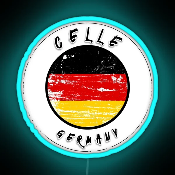 Celle Germany Vintage Flag RGB Neon Sign