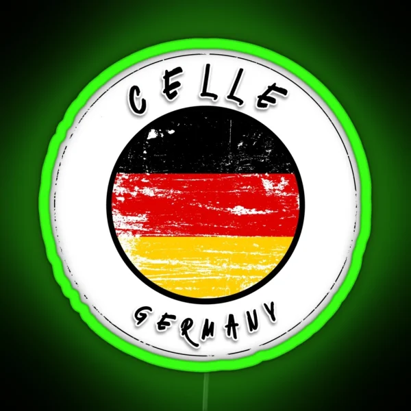 Celle Germany Vintage Flag RGB Neon Sign