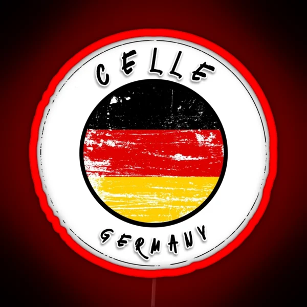 Celle Germany Vintage Flag RGB Neon Sign