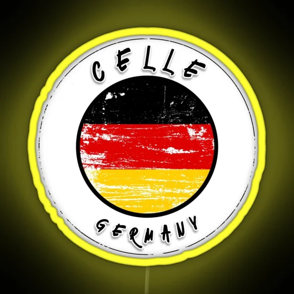 Celle Germany Vintage Flag RGB Neon Sign