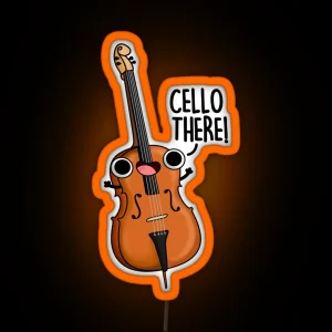 Cello There Funny Music Puns RGB Neon Sign