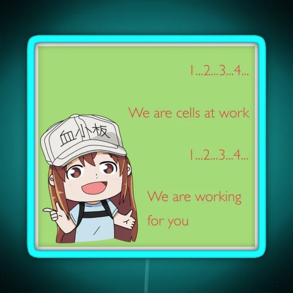 Cells At Work Platelet RGB Neon Sign