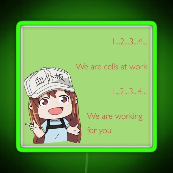 Cells At Work Platelet RGB Neon Sign