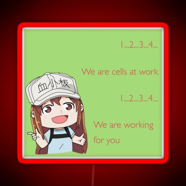 Cells At Work Platelet RGB Neon Sign