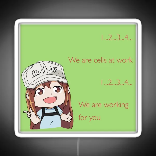 Cells At Work Platelet RGB Neon Sign