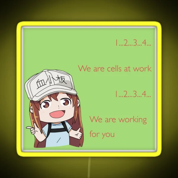Cells At Work Platelet RGB Neon Sign