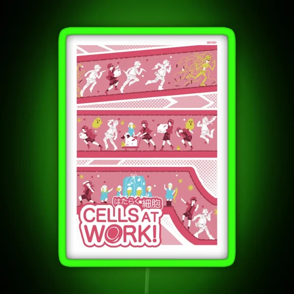 Cells At Work Posters And Art Prints RGB Neon Sign