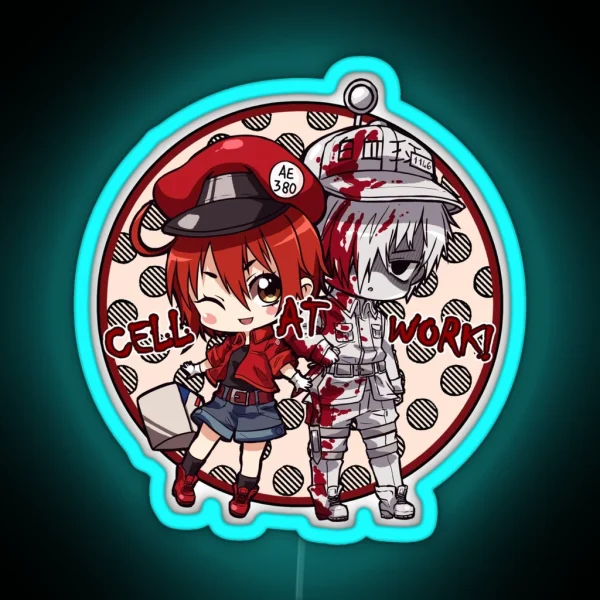 Cells At Work Red And White Blood Cell RGB Neon Sign