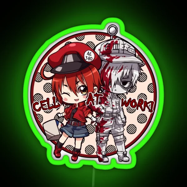 Cells At Work Red And White Blood Cell RGB Neon Sign