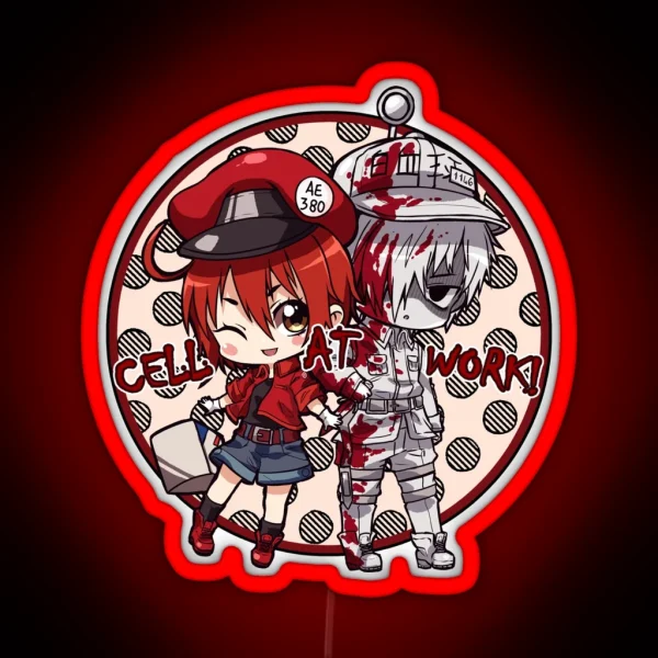 Cells At Work Red And White Blood Cell RGB Neon Sign