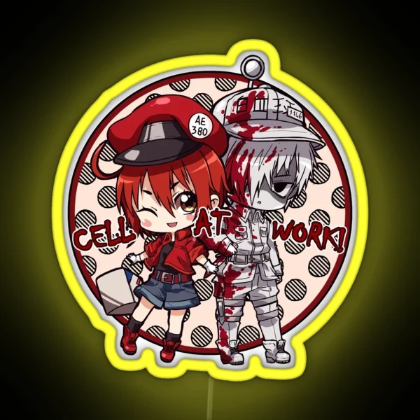 Cells At Work Red And White Blood Cell RGB Neon Sign