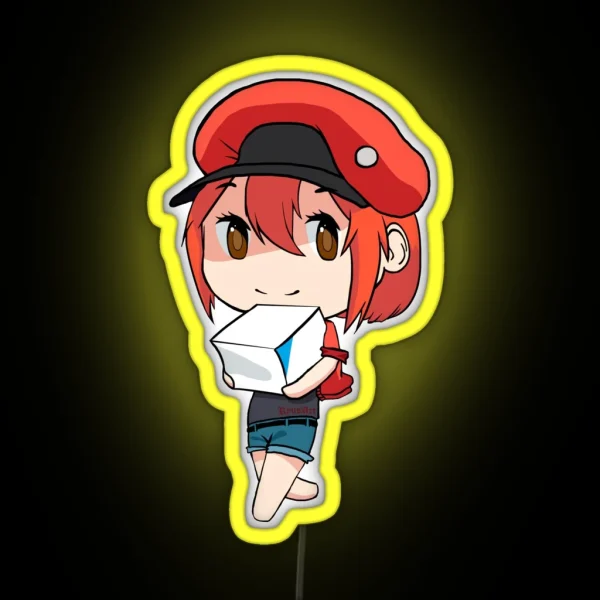 Cells At Work Red Blood Cell Chibi RGB Neon Sign