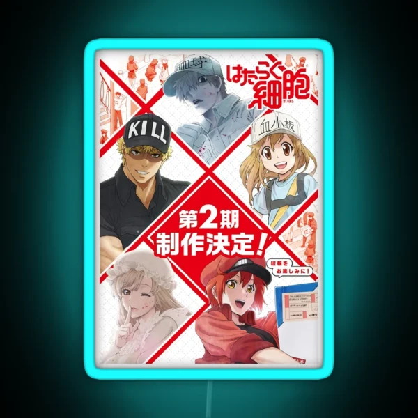 Cells At Work Season 2 Poster RGB Neon Sign