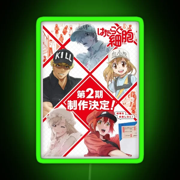 Cells At Work Season 2 Poster RGB Neon Sign