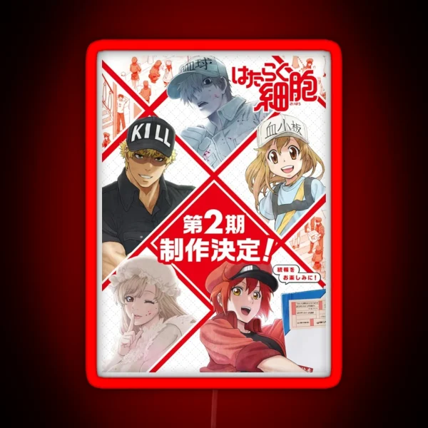Cells At Work Season 2 Poster RGB Neon Sign